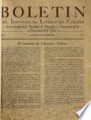 Boletín del Instituto de Literatura Chilena