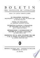 Boletin del Instituto de Literatura