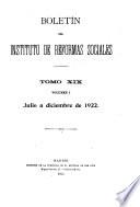 Boletín del Instituto de reformas sociales. (Publicación mensual)