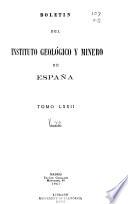 Boletín del Instituto Geológico de España