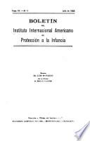 Boletín Del Instituto Internacional Americano de Protección a la Infancia