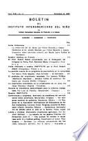 Boletín del Instituto internacional Americano de protección a la infancia