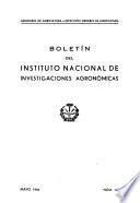 Boletín del Instituto Nacional de Investigaciones Agronómicas