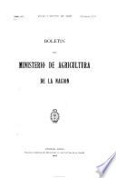 Boletín del Ministerio de agricultura