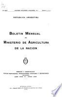 Boletín del Ministerio de agricultura