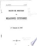 Boletin del Ministerio de Relaciones Exteriores