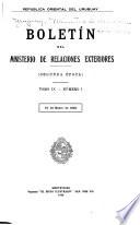 Boletín del Ministerio de Relaciones Exteriores