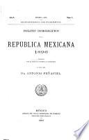 Boletin demográfico de la República Mexicana