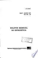 Boletín mensual de estadística