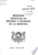 Boletin mexicano de historia y filosofia de la medicina