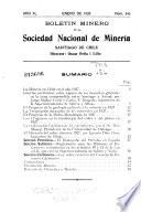 Boletín minero de la Sociedad Nacional de Minería