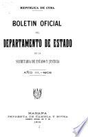 Boletín oficial de la Secretaría de Estado de la República de Cuba