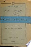Boletin oficial de la Secretaría de Hacienda