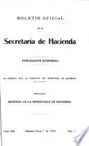 Boletin oficial de la Secretaría de Hacienda