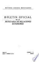 Boletín oficial de la Secretaría de Relaciones Exteriores
