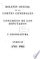 Boletín oficial de las Cortes Generales, Congreso de los Diputados