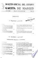 Boletín oficial del estado: Gaceta de Madrid