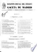 Boletín oficial del estado: Gaceta de Madrid