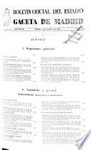 Boletín oficial del estado: Gaceta de Madrid
