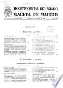 Boletín oficial del estado: Gaceta de Madrid