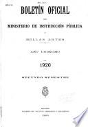 Boletín oficial del Ministerio de Instructión Pública y Bellas artes