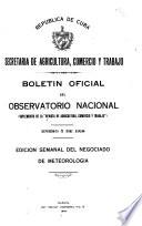 Boletin oficial del Observatorio nacional ...