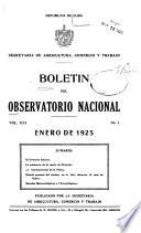 Boletín oficial del Observatorio Nacional