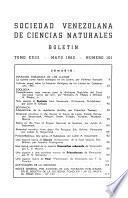 Boletín - Sociedad Venezolana de Ciencias Naturales