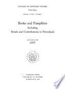 Books and Pamphlets, Including Serials and Contributions to Periodicals