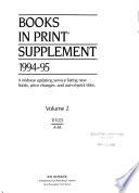 Books in Print Supplement