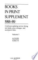 Books in Print Supplement