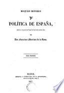 Bosquejo historico de la política de España