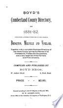 Boyd's Cumberland County Directory