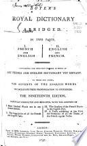 Boyer's Royal Dictionary Abridged