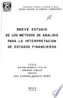 Breve estudio de los métodos de análisis para la interpretación de estados financieros