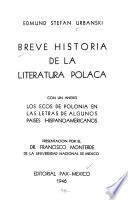 Breve historia de la literatura polaca