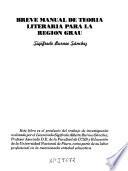 Breve manual de teoría literaria para la Región Grau