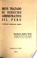 Breve tratado de derecho administrativo del Perú