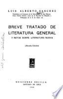 Breve tratado de literatura general y notas sobre literatura nueva