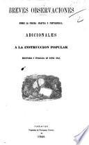 Breves observaciones sobre la Colera Asiatica o pestilencial, ... reimpresa y publicada, etc. [By T. Vargas.]