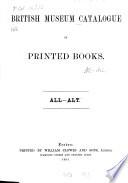 British Museum Catalogue of printed Books