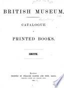 British Museum Catalogue of printed Books