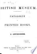 British Museum Catalogue of printed Books