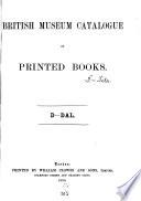 British Museum Catalogue of printed Books