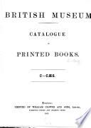 British Museum Catalogue of printed Books