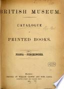 British Museum Catalogue of printed Books