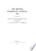 British Numismatic Journal and Proceedings of the British Numismatic Society
