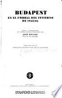 Budapest en el umbral del invierno de 1945/46