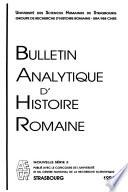 Bulletin analytique d'histoire romaine