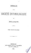 Bulletin & annales de la Société royale d'entomologie de Belgique
